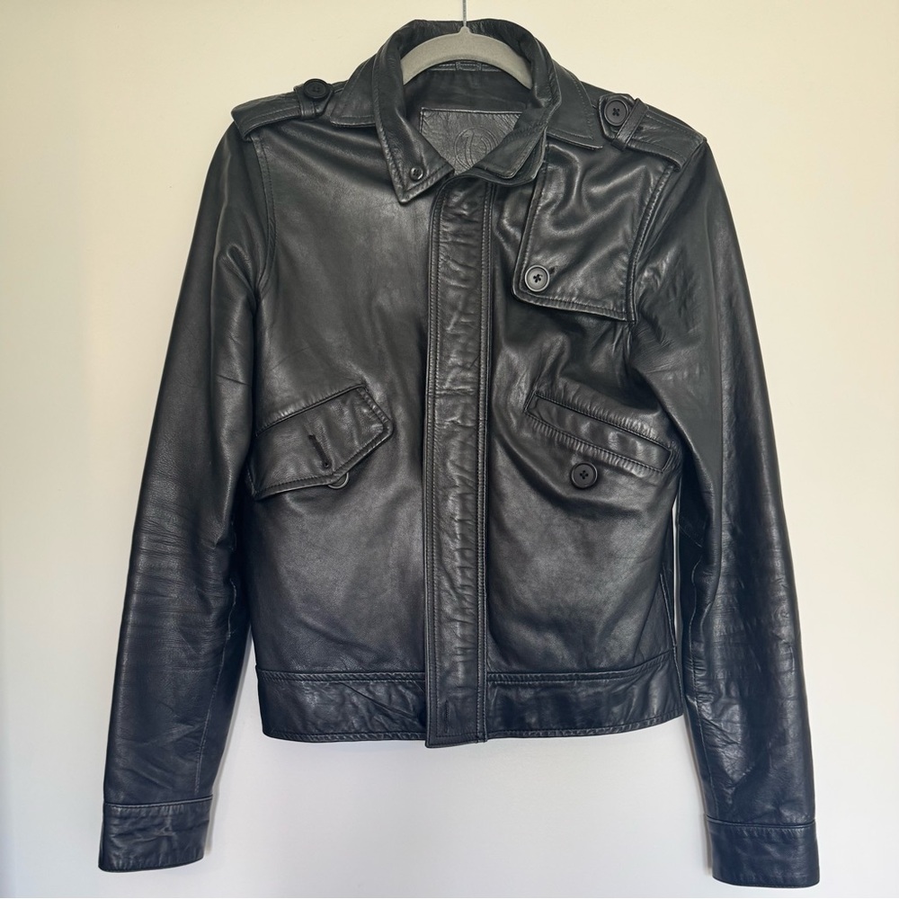 Viparo Black Leather Jacket | Size 12 (AUS) | Lightweight Utility Moto Style
